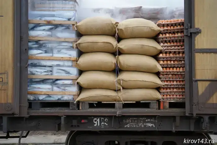 22,000 tons of fish, animal feed and eggs were transported by train across Kirov Oblast.