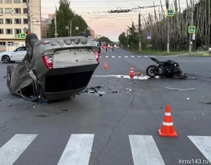 За сутки в Кировской области три мотоциклиста попали в ДТП