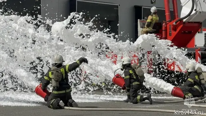 In Kirov, a conditional fire was extinguished at a large enterprise.