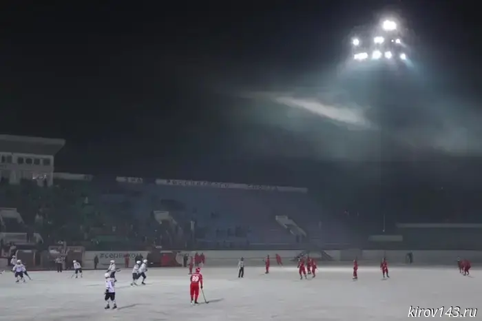 На матче «Родины» отключилось освещение.