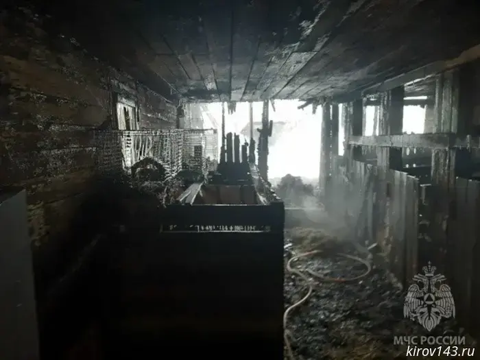 Под Котельничем произошёл пожар на экоферме, в результате которого погибли свыше 20 животных.