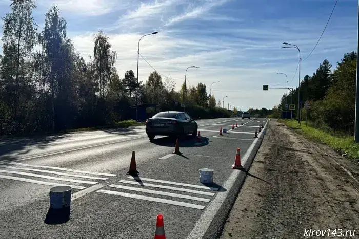В Кировской области на автострадах устанавливаются звуковые полосы.