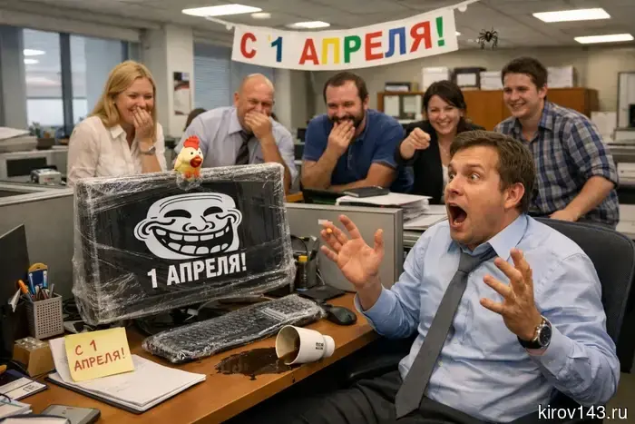 Мужчины из Кирова стали основными шутниками в офисах 1 апреля.