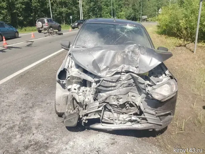 A motorcyclist who collided with a "Grant" has died in a Kirov hospital.