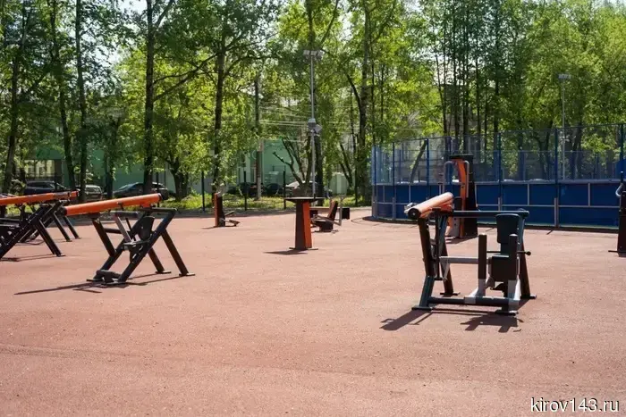Спортплощадку в парке Гагарина планируют открыть на следующей неделе.