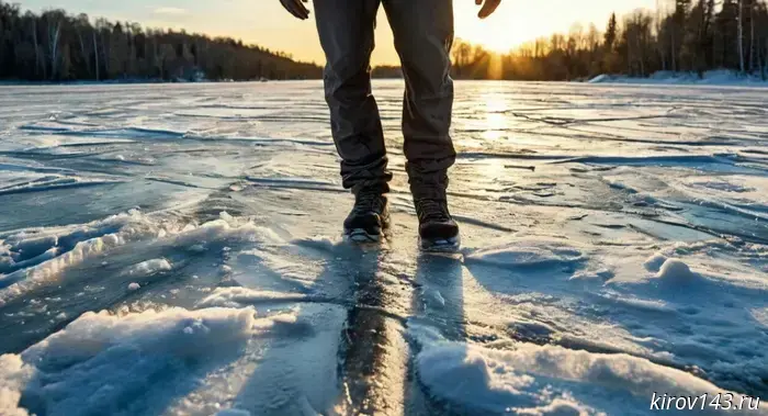 In Verkhoshizhemsky District, a fisherman fell through the ice.