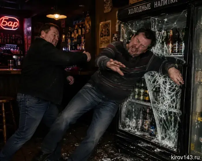In Kirov, drunken men fought in a bar and broke the refrigerator.