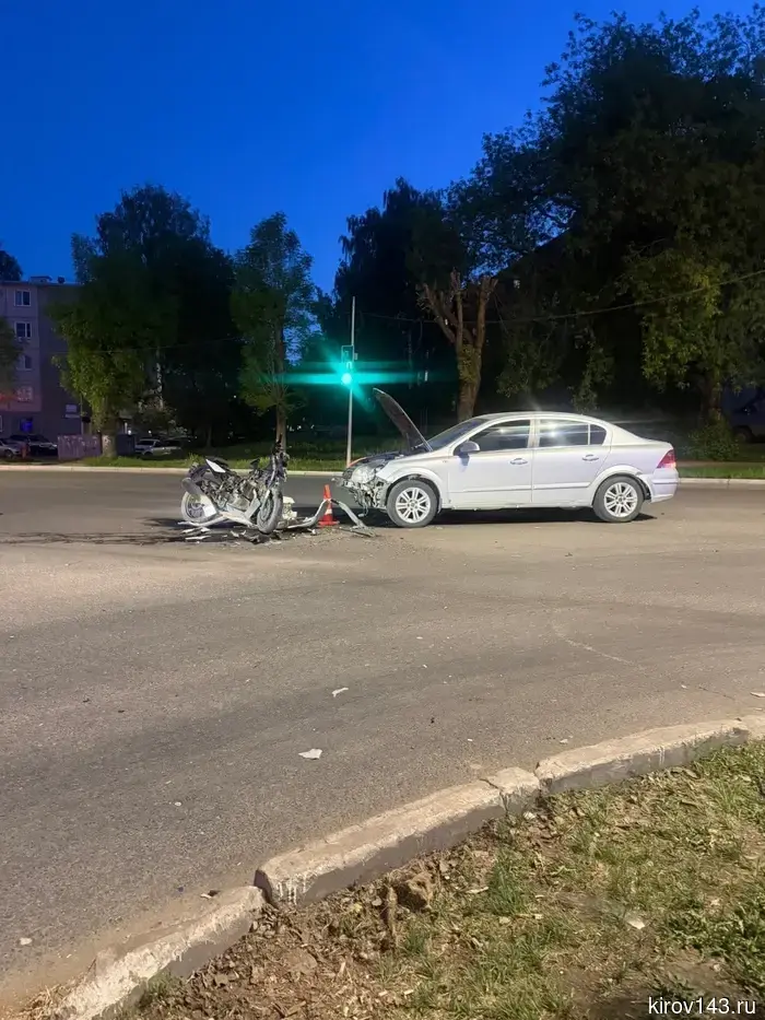 Another motorcyclist was hit in Kirov.