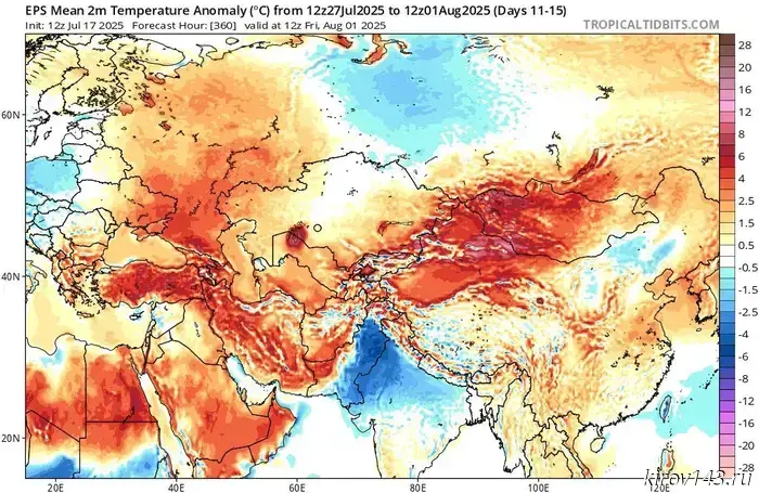 Warm weather will arrive in the Kirov region after July 25.