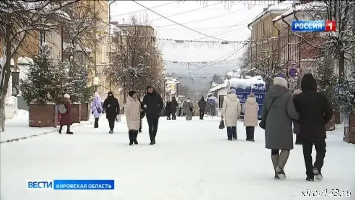 В Кирове на пешеходной улице Спасской проходит конкурс на самую эффектную ёлку.