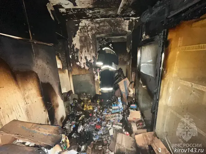 A pensioner's body was found in a burnt-out apartment in Kirovo-Chepetsk.