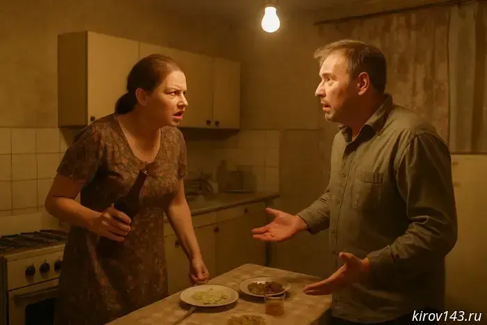 In the Kumensky District, a woman beat her husband to death with a bottle.