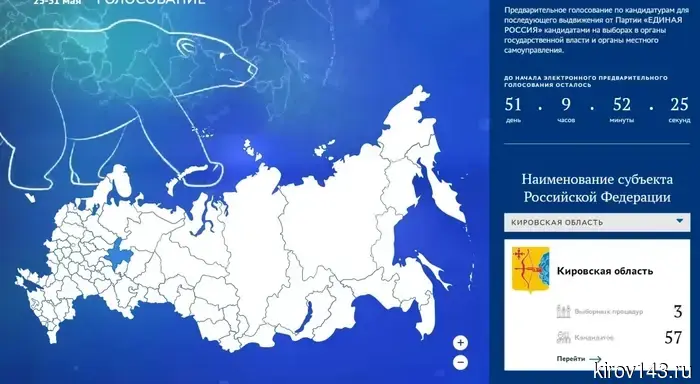 Списки обновлены: на праймериз зарегистрировалось 57 кандидатов.