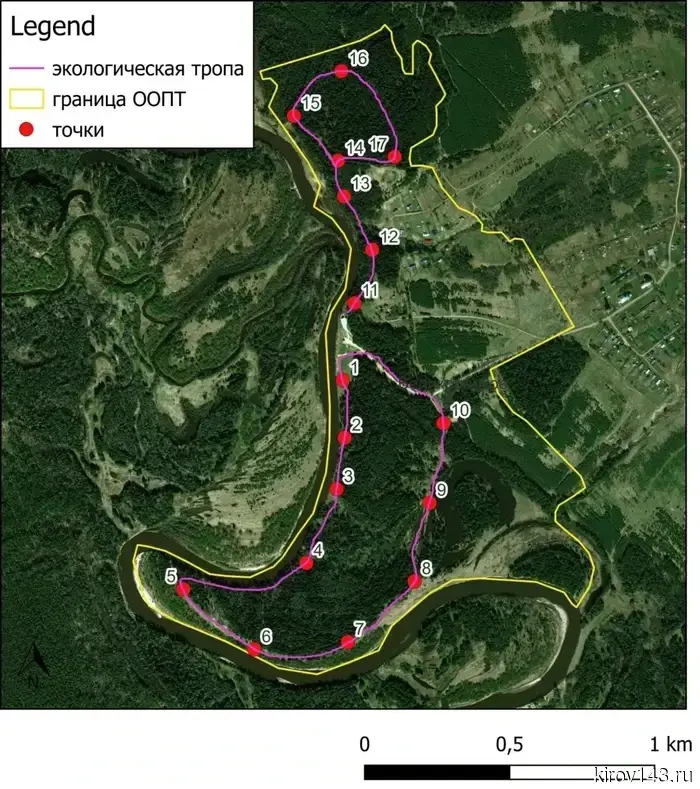 Маршрут Великорецкой экотропы разработан с учётом охраны природы