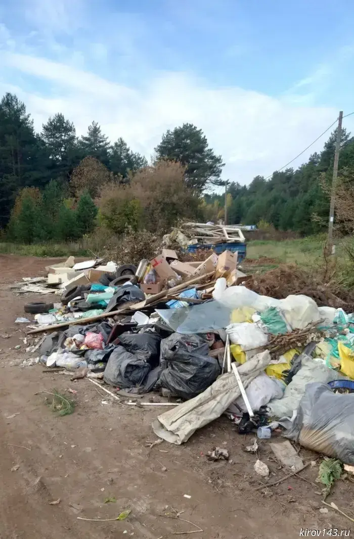 Residents of Kirov complained about a dump in Poroshino.