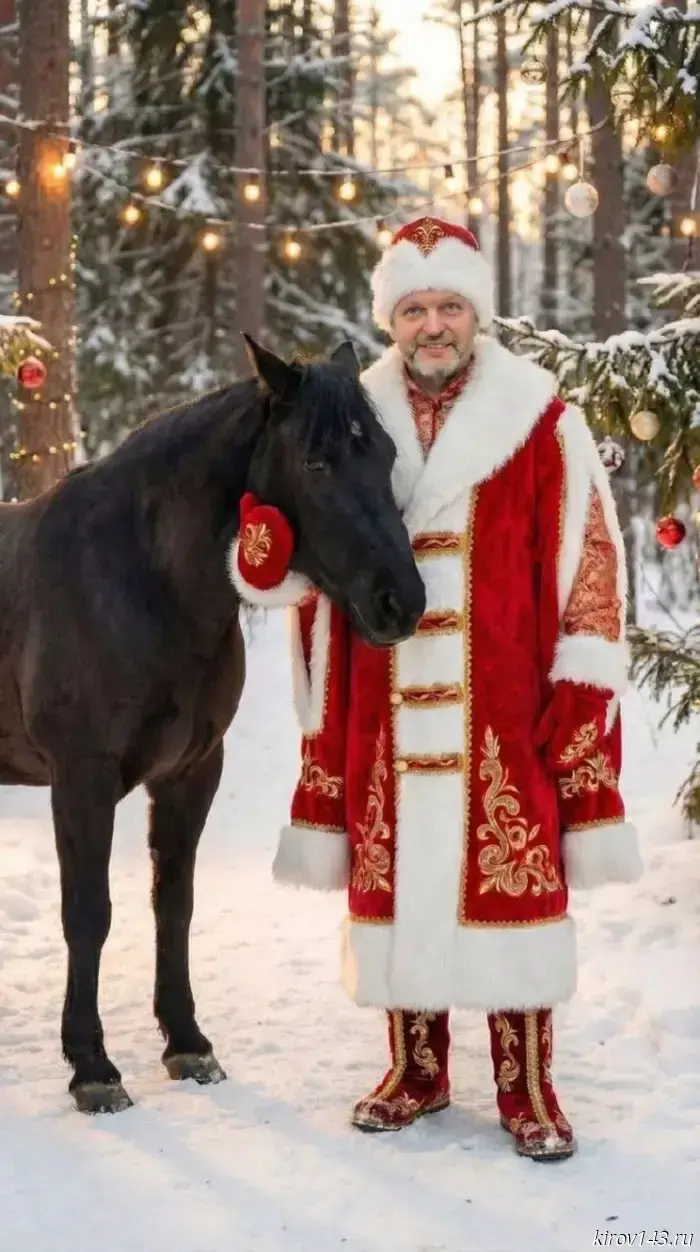 Belykh "dressed up" as Ded Moroz and wished everyone a Happy New Year.