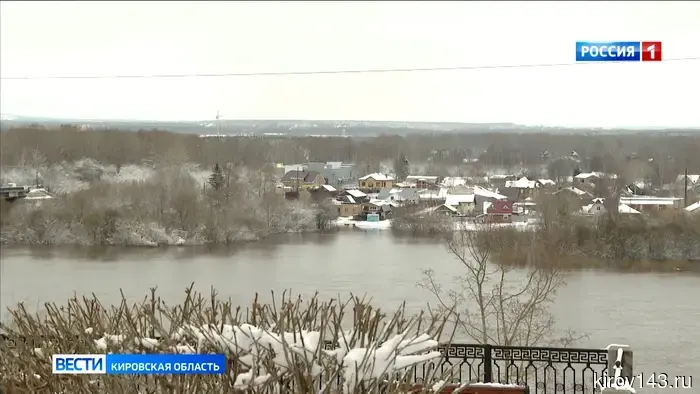 Вятка в окрестностях Кирова за сутки поднялась ещё на 4 сантиметра.