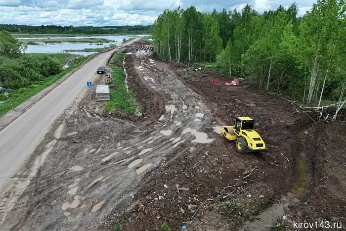 В Немском районе продолжается реконструкция моста