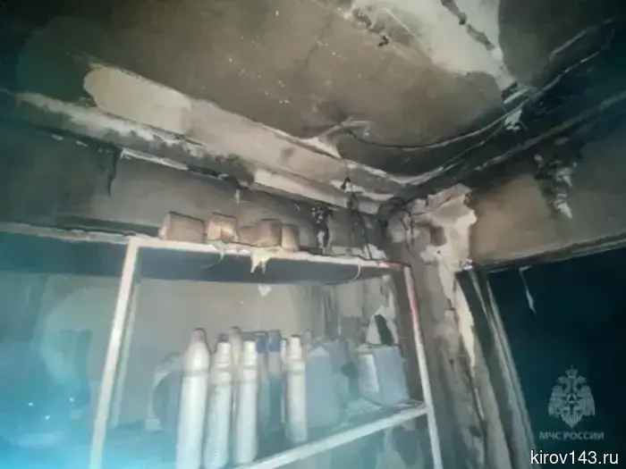 В гостинице Кирова произошел пожар