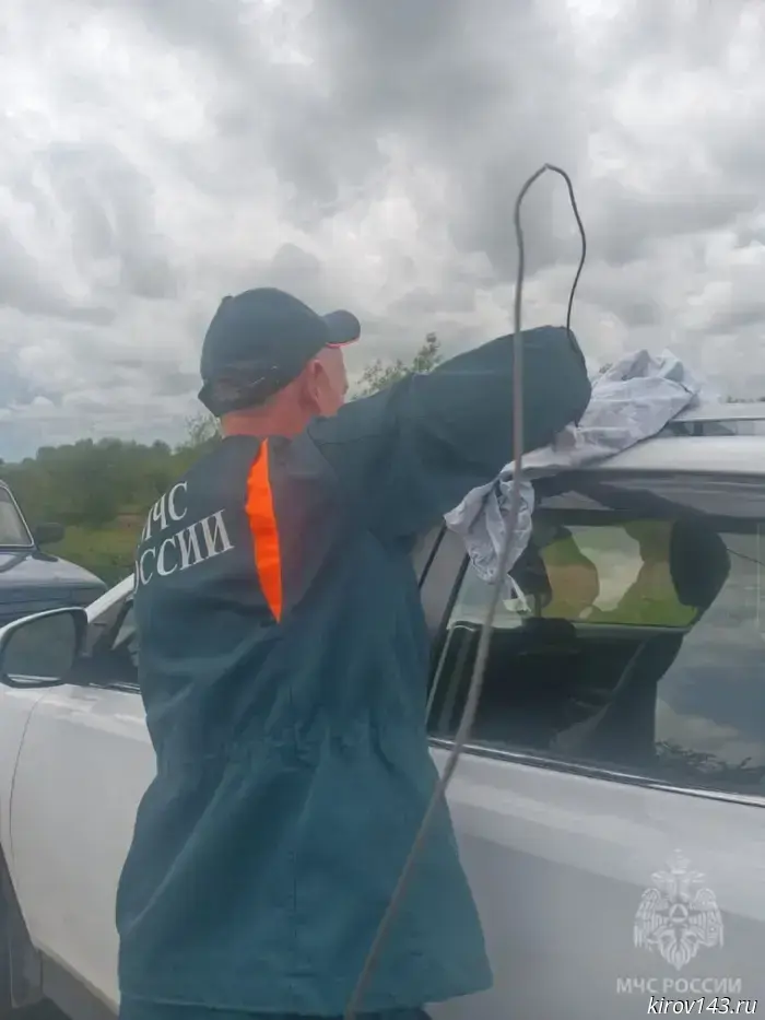 Kirov rescuers helped a woman who was stranded on the highway.