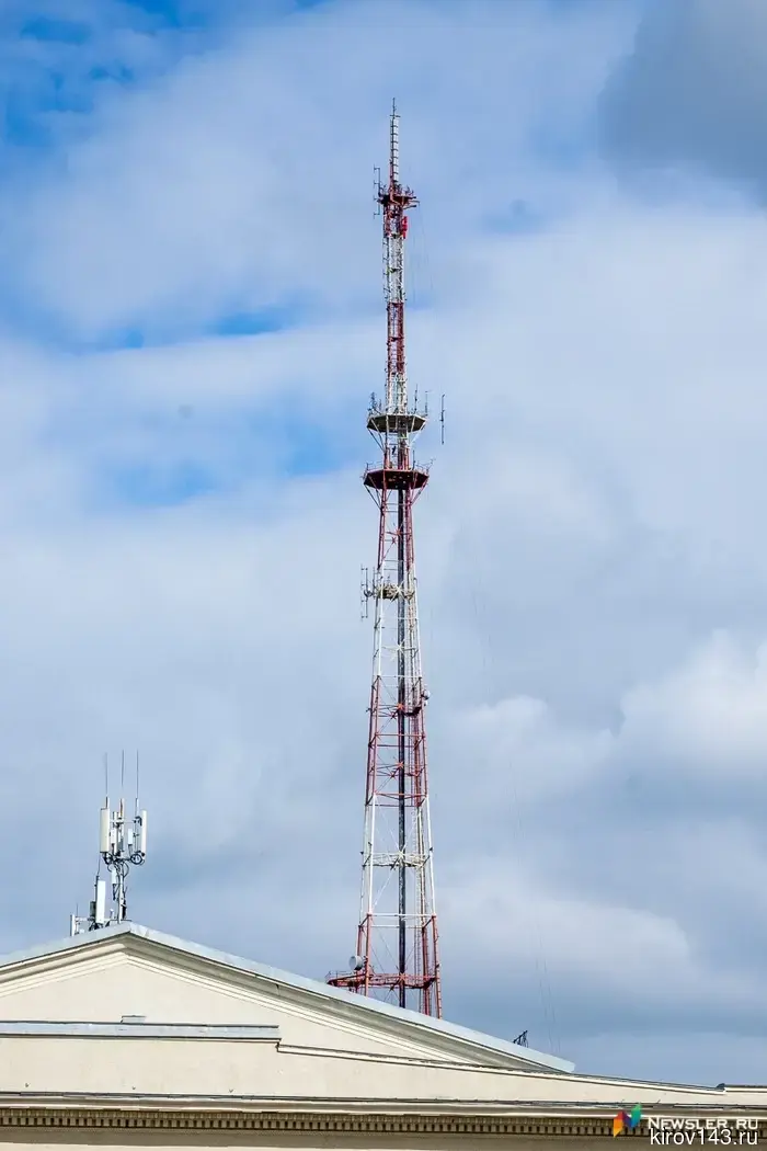 The Kirov television tower will shine with lights in honor of May 9th.