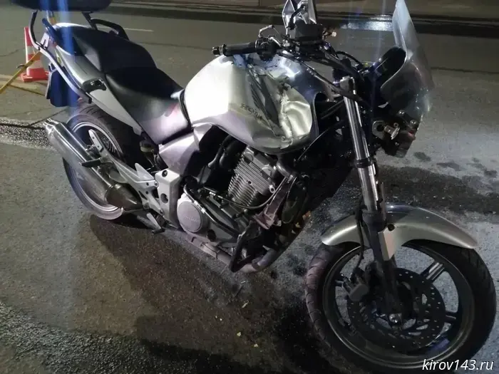A motorcyclist and a car driver collided on Lenin Street.