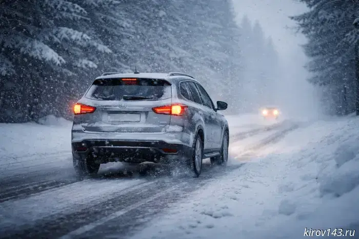 Drivers were reminded of the rules for driving in a snowstorm.