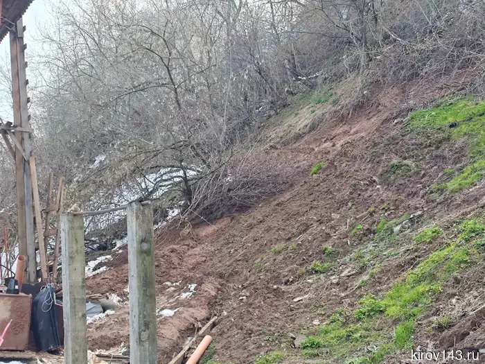Landslide in Kirov threatens residential buildings