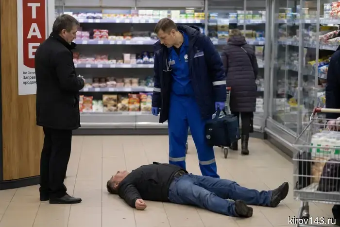 Он лежал на полу очень спокойно, а затем... скончался.