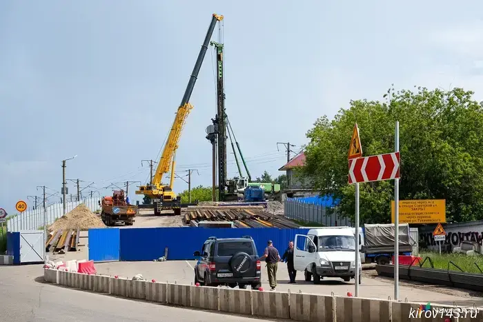 The future tunnel under the Trans-Siberian Railway was fenced off.