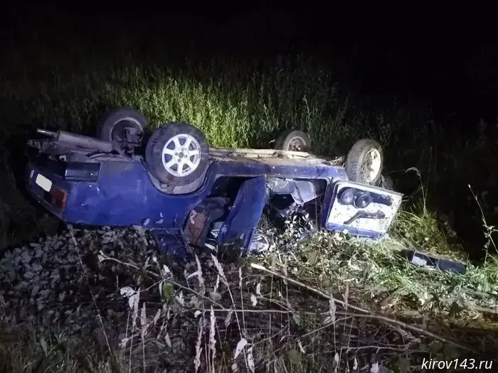 In the Kiknur District, a Lada 2107 collided with a moose and overturned.
