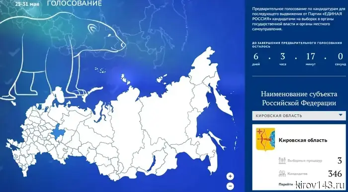 The preliminary voting of "United Russia" has started.