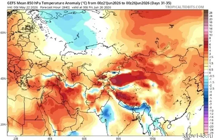 The Kirov region will become humid.