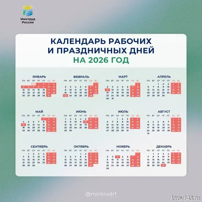 12 days of New Year holidays: it has been announced how many days off there will be in 2026
