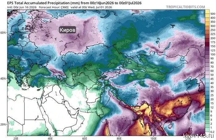Дожди продолжат идти в Кировской области до конца месяца.