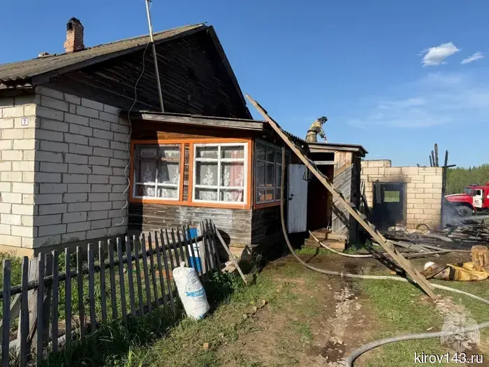 В Котельничском районе случился пожар.