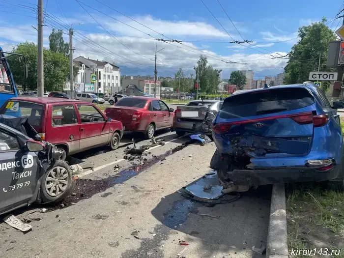 An inspection has begun on the fact of a mass accident on Lenin Street