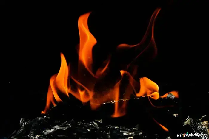 A landscape fire occurred in the Kirov region