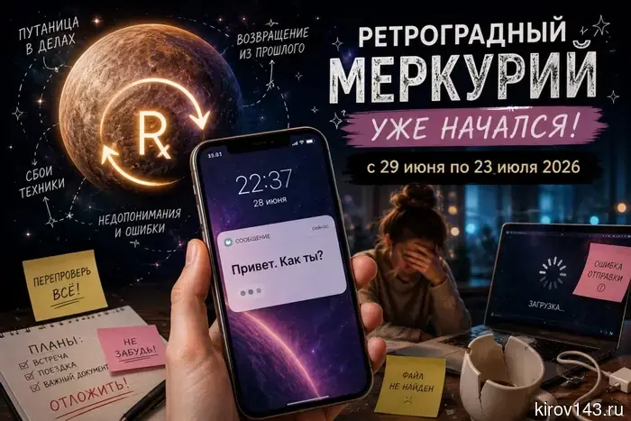 Ретроградный Меркурий в Раке: готовьтесь к беспорядку, ностальгии и ворчливым соседям.
